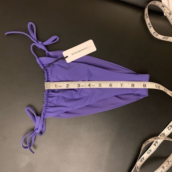 WeWoreWhat Ruched Bandeau Bikini Sapphire Blue XS NWT - Picture 15 of 15